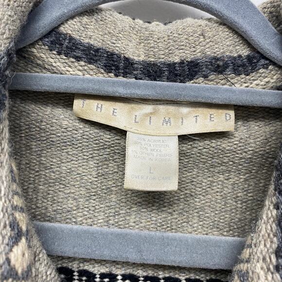 Vintage The Limited Womens Size L Oversized Printed Button Front Coat - Picture 3 of 6